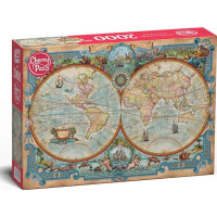 CHERRY PAZZI Puzzle Mapa světa Velkých objevů 2000 dílků