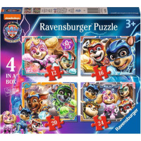 RAVENSBURGER Puzzle Tlapková patrola ve velkofilmu 4v1 (12, 16, 20, 24 dílků)