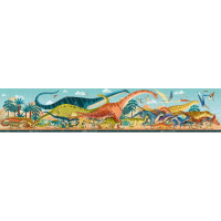 JANOD Panoramatické puzzle v kufříku Dinosauři 100 dílků