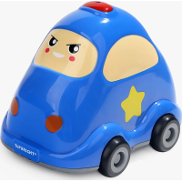 TOP BRIGHT Dřevěné puzzle s hračkou: Policejní auto 24 dílků