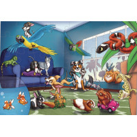 LUNA Podlahové puzzle Domácí mazlíčci 48 dílků