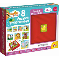 LISCIANI Progresivní puzzle Mláďata 8v1