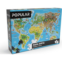 POPULAR Puzzle Mapa světa 160 dílků
