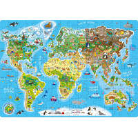 POPULAR Puzzle Mapa světa v angličtině 160 dílků