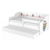 Dětská postel s přistýlkou LULLU 160x80 cm - Mimoni - Srdce