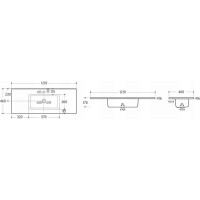 Keramické umyvadlo GO 120 cm - bílé