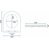 Duroplast WC sedátko REA CARLO Flat - softclose - černé matné
