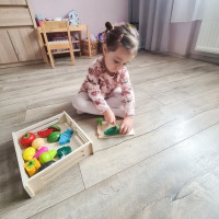 Dřevěná zelenina na krájení