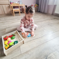 Dřevěná zelenina na krájení