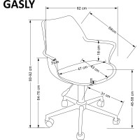 Dětská otočná židle GASLY - růžová