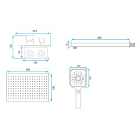 Sprchová podomítková souprava REA MOBY - chromová