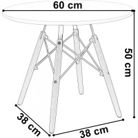 Konferenční stolek Massimo 60 cm - bílý