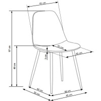 Jídelní židle VISLA - šedá