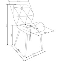Jídelní židle MAYA - šedá