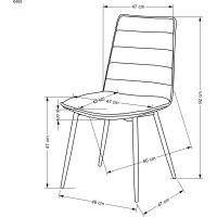 Jídelní židle JUDITA - šedá