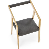 Jídelní křesílko AZU 2 - přírodní dub/šedé