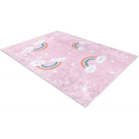 Dětský kusový koberec Junior 52063.802 Rainbow pink