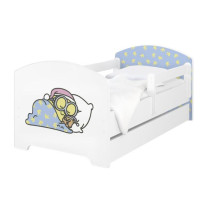 Dětská postel OSKAR - 160x80 cm - Mimoni - Modré banány