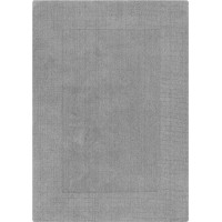 Kusový ručně tkaný koberec Tuscany Textured Wool Border Grey Marl