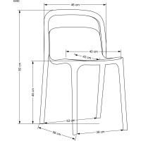 Zahradní plastová židle REBEKA - bílá