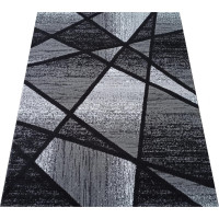Kusový koberec HASTE Geometrie - černý