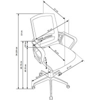 Kancelářská židle ASCOT - černá/bílá