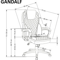 Kancelářská židle GANDALF - černá/šedá