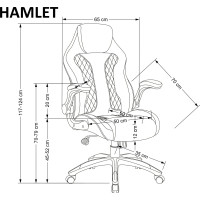Kancelářská židle HAMLET - černá/šedá