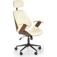 Kancelářská židle IGNAZIO - ořech/krémová