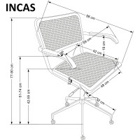 Kancelářská židle INCAS - hnědá/černá