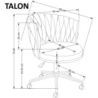 Kancelářská židle TALON - šedá