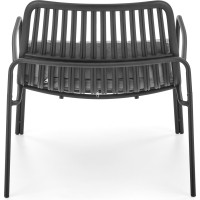 Křeslo MELBY - kovové - černé/šedé