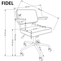 Kancelářská židle FIDEL - šedá