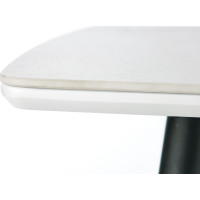 Jídelní stůl MARCO - 120x70x77 cm - bílý mramor/černý