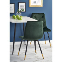 Jídelní stůl MARCO - 120x70x77 cm - bílý mramor/černý