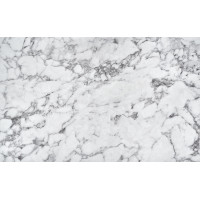 Jídelní stůl HARRISON 100(250)x100x75 cm - rozkládací - bílý mramor/černý