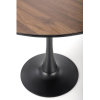 Kulatý jídelní stůl OLMO - 90x83 cm - ořech/černý