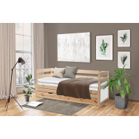 Dětská postel s výsuvnou přistýlkou z MASIVU 200x80 cm KANGU - přírodní