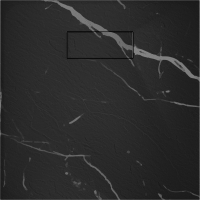 Sprchová SMC vanička MEXEN HUGO 80x80 cm - černý kámen, 42758080