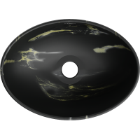 Keramické umyvadlo MEXEN ELZA - černé/žluté- imitace kamene, 21014084
