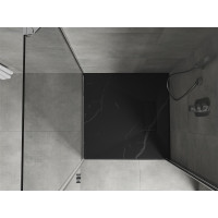 Sprchová SMC vanička MEXEN HUGO 80x80 cm - černý kámen, 42758080
