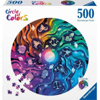 RAVENSBURGER Kulaté puzzle Kruh barev: Astrologie 500 dílků