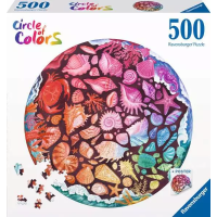 RAVENSBURGER Kulaté puzzle Kruh barev: Mušle 500 dílků