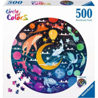 RAVENSBURGER Kulaté puzzle Kruh barev: Sny 500 dílků