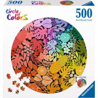 RAVENSBURGER Kulaté puzzle Kruh barev: Tropical 500 dílků