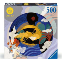RAVENSBURGER Kulaté puzzle Little Sun: Správný pocit 500 dílků