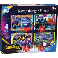 RAVENSBURGER Puzzle Batwheels, 4v1 (12, 16, 20, 24 dílků)