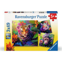 RAVENSBURGER Puzzle Mláďata z džungle 3x49 dílků