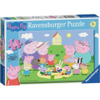 RAVENSBURGER Puzzle Prasátko Peppa: Zábava na slunci 35 dílků