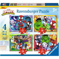 RAVENSBURGER Puzzle Spidey a jeho úžasní přátelé 4v1 (12, 16, 20, 24 dílků)